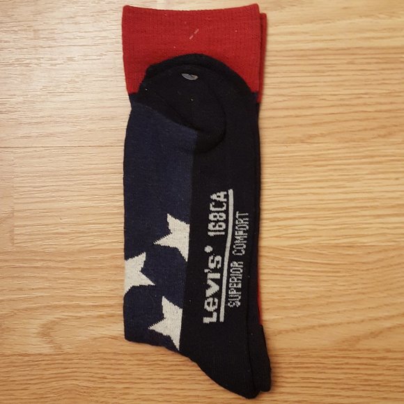 ⭐ Levi's 168CA Comfort Patriotic Men's Crew Socks - Picture 4 of 5